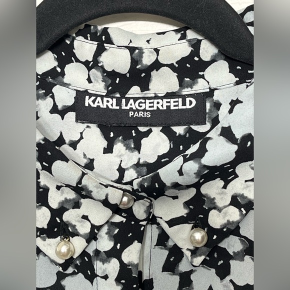 Karl Lagerfled Paris floral blouse - Picture 2 of 7